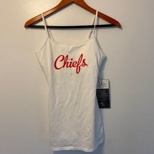 NWT New NFL Kansas City Chiefs Logo Women's White Camisole Sz. XS